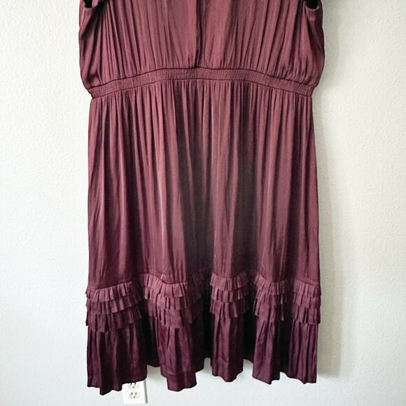 Lane Bryant Short Sleeve Burgundy Draped Midi Dress women's plus size 26 - Picture 12 of 14